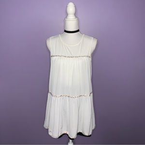 Boutique White Tiered Blouse